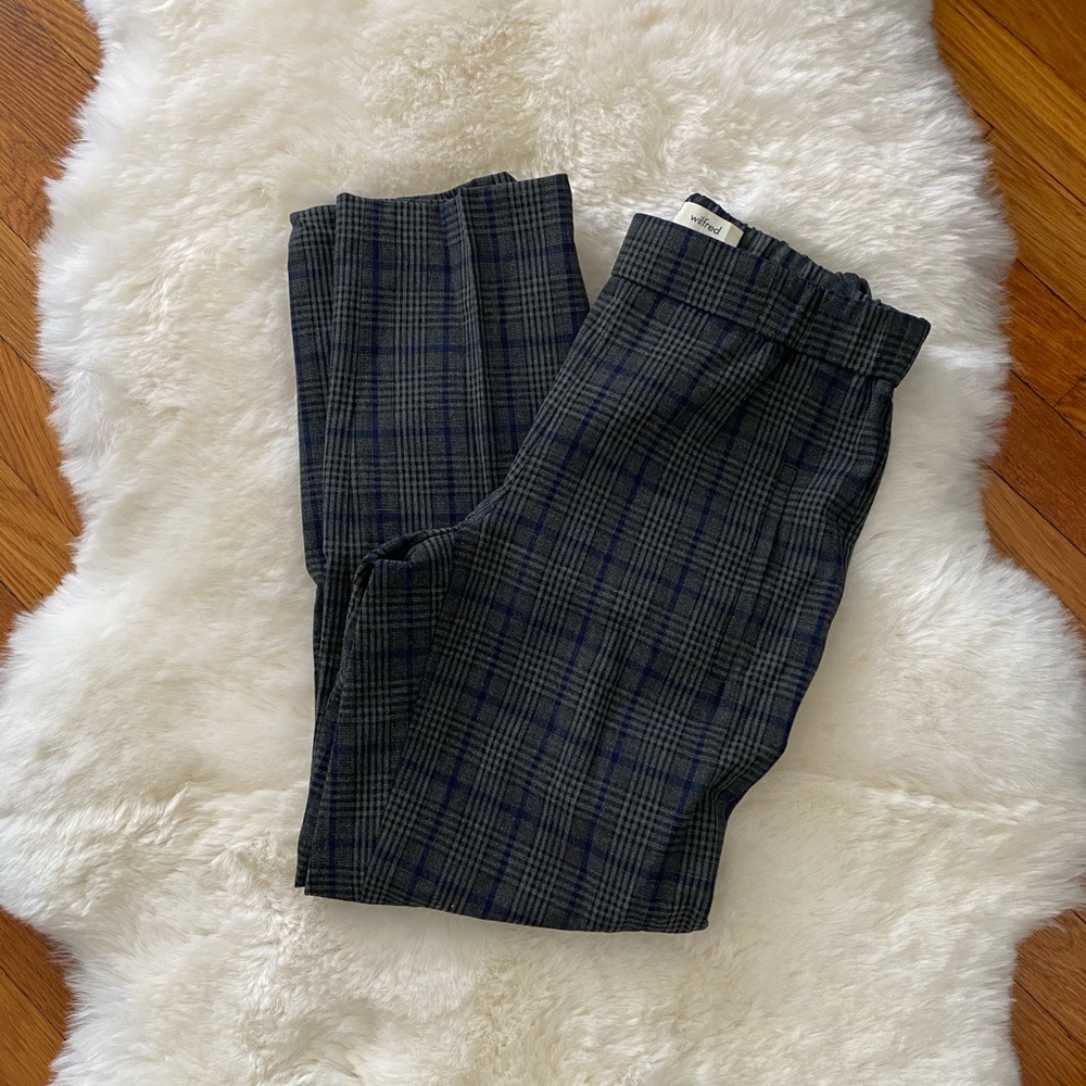 Cropped plaid pants